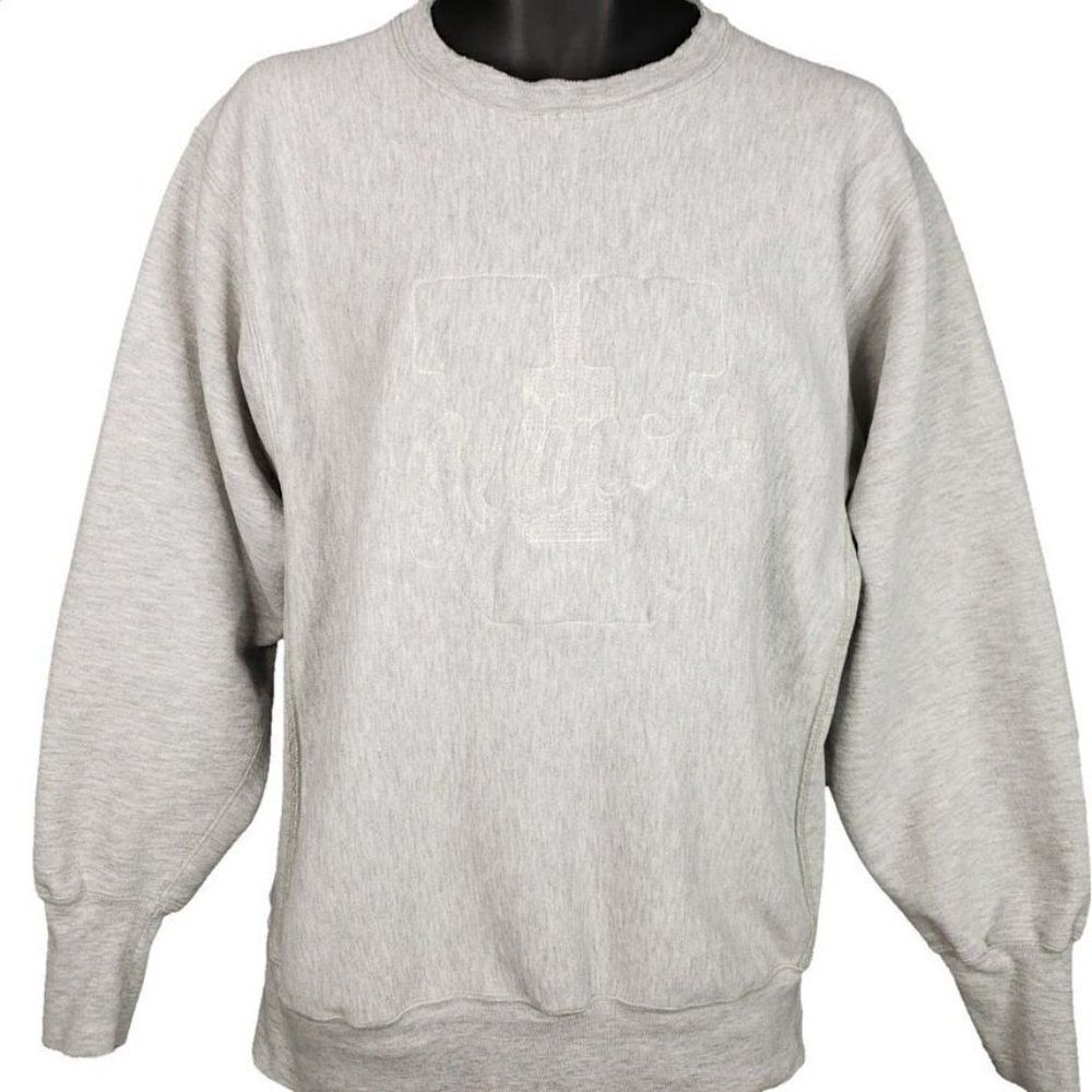 Illinois Fighting Illini Sweatshirt Vintage 90s Champion Reverse Weave